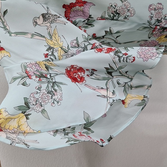 Investments Floral Cottagecore Coquette Boho Kimono Bell Sleeve Blouse Size XL - Picture 9 of 10